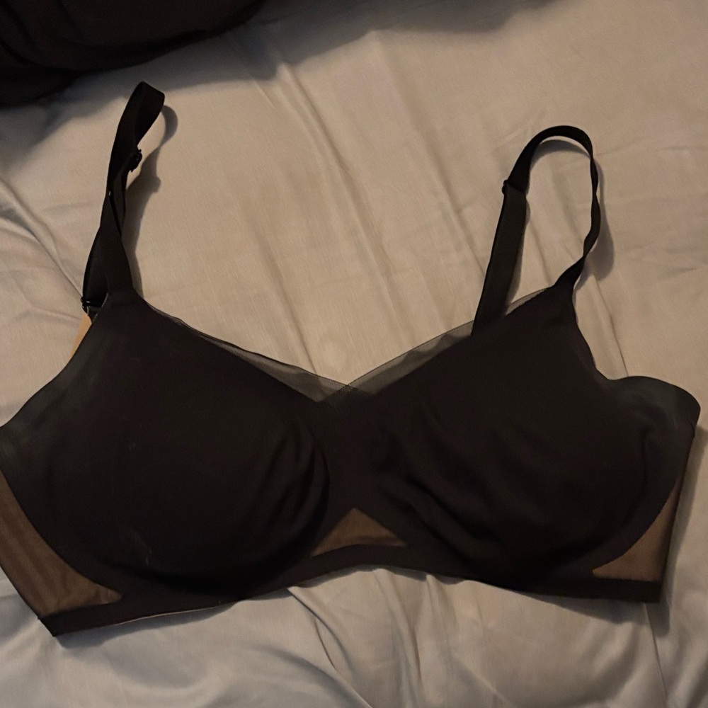Honeylove Black Mesh Crossover Bra